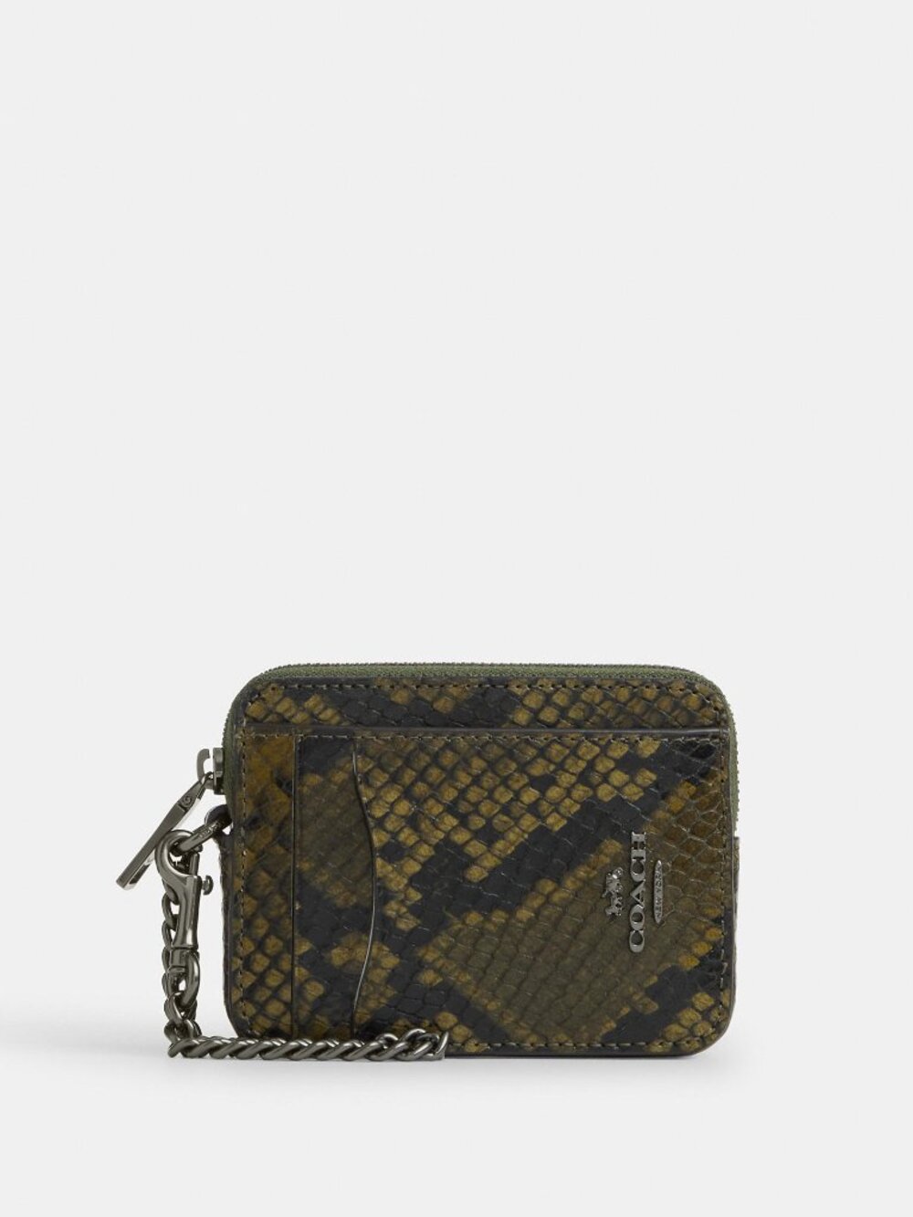 Coach Outlet Zip Card Case With Snake Print